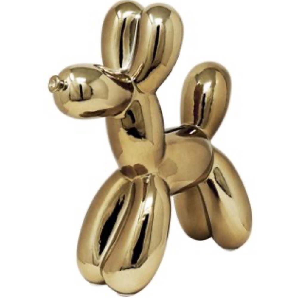 Gold balloon dog piggy bank